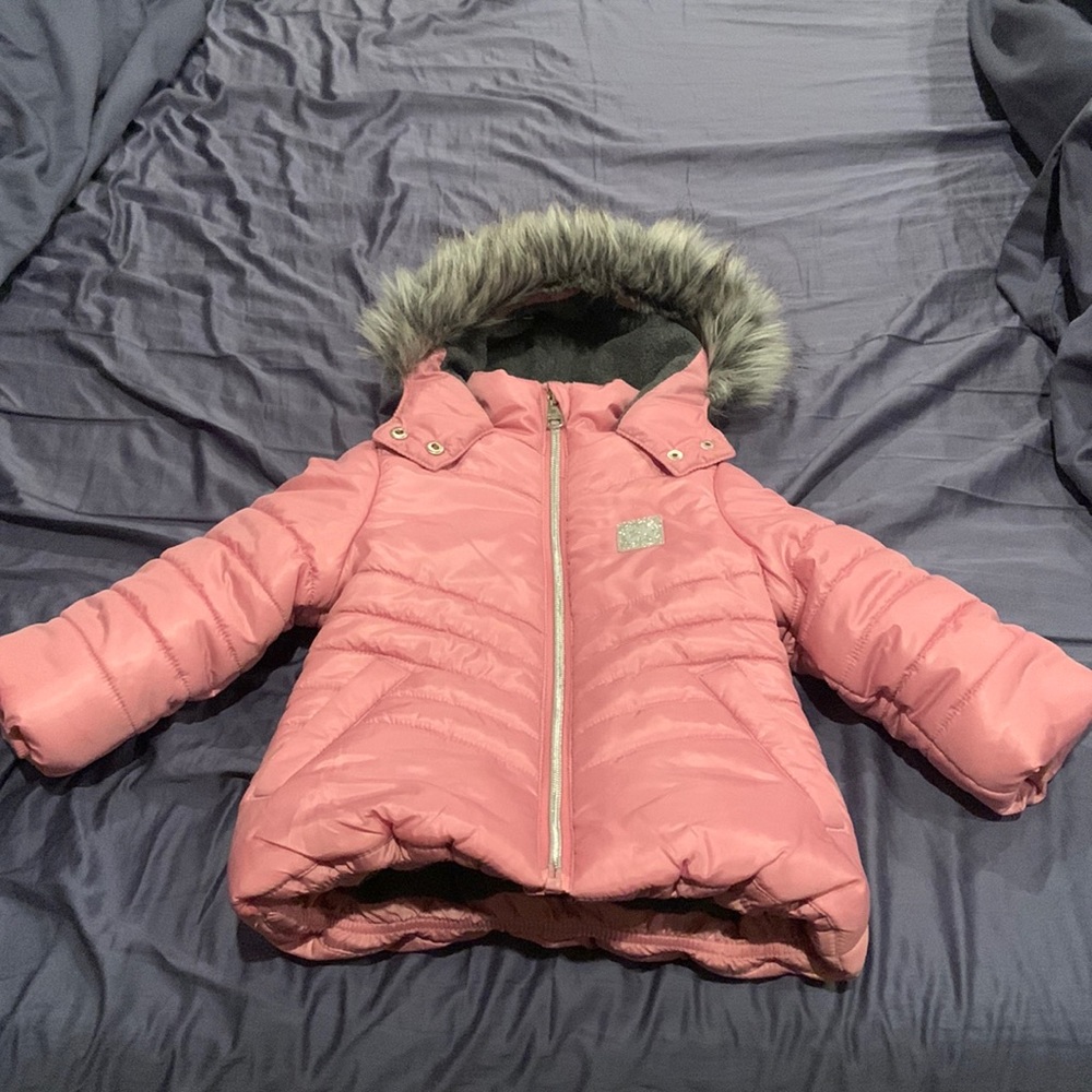 Baby girls Calvin Klein winter puffer jacket - like new condition